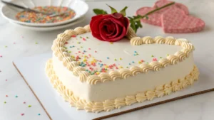 Valentine's Day Heart Shaped Cake