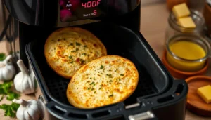 Easy 5-Minute Tortilla Garlic Bread in the Air Fryer