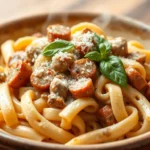 One-Pot Creamy Sausage Rigatoni