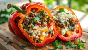 Spiced Beef and Bell Pepper Rice