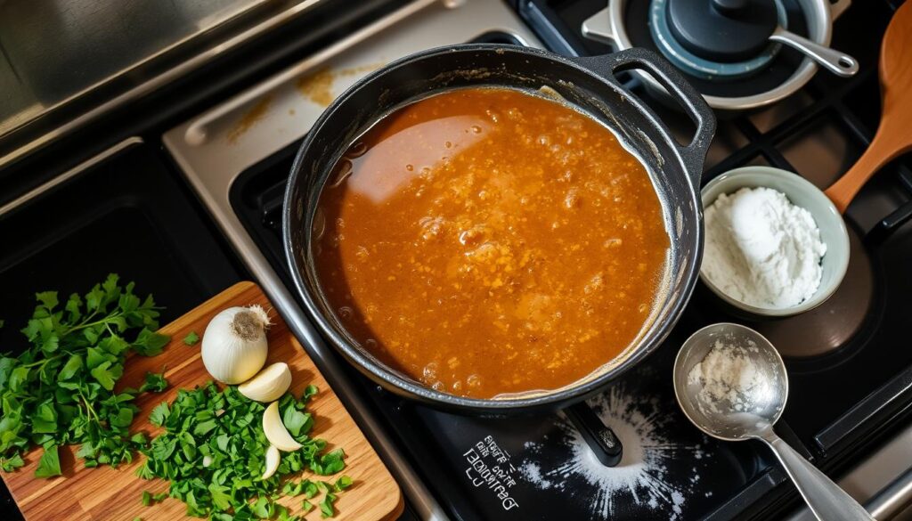 Maryland Fried Chicken Gravy Preparation