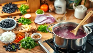 Cozy Up with This Purple Black Bean Soup Recipe