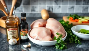 Honey Garlic Chicken with Roasted Vegetables