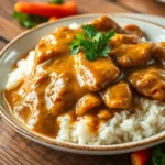 Savory Smothered Chicken with Creamy Rice