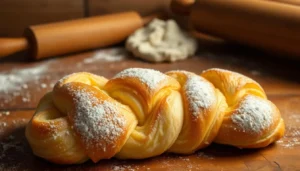 Freshly Baked Butter Braids with Icing Drizzle