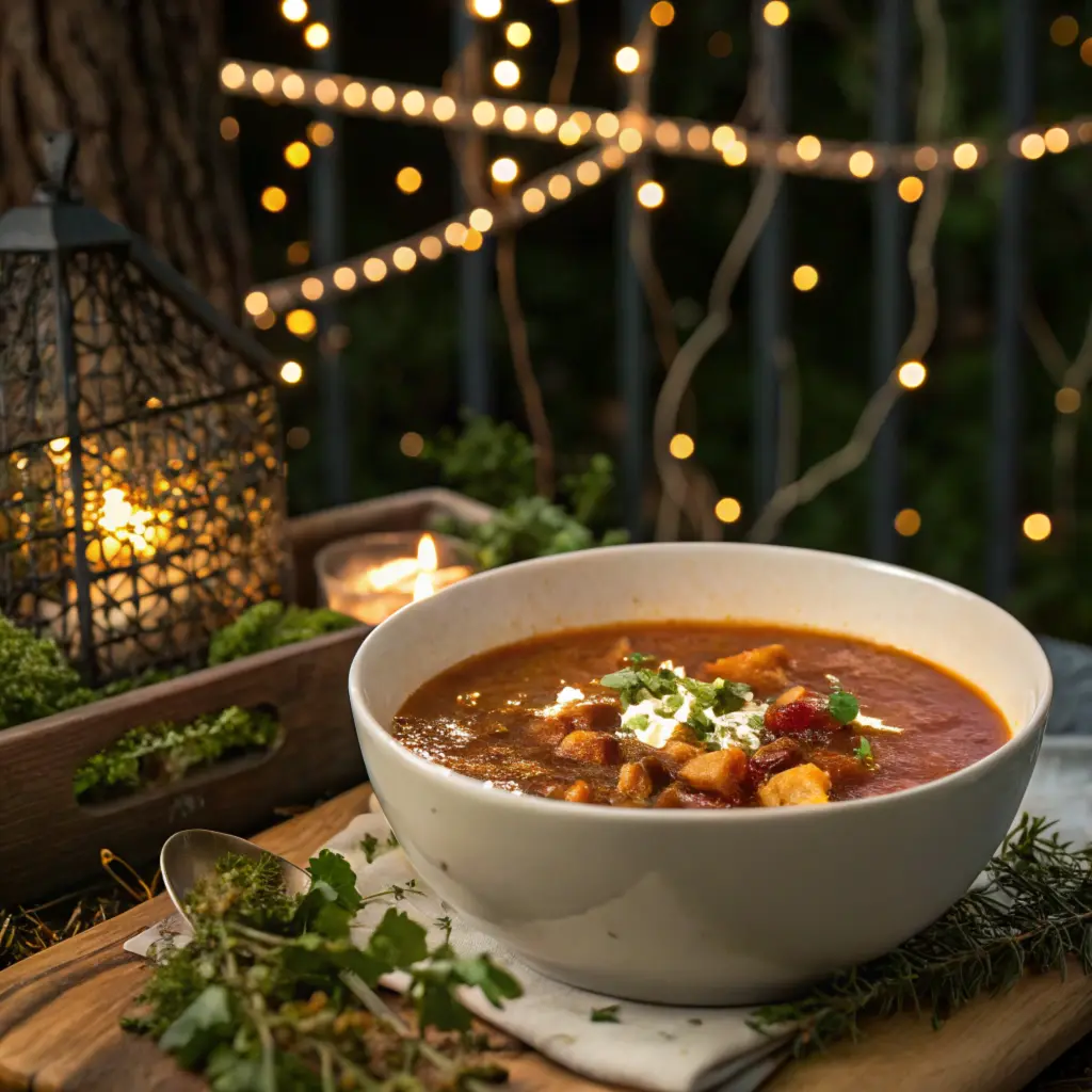 Hearty Benignis Potato Soup with Toppings