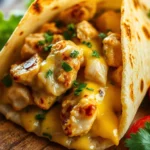 Ultimate Cheesy Garlic Chicken Wraps