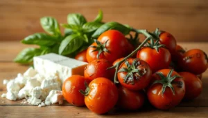 A fork twirling creamy feta pasta with roasted tomatoes and herbs, highlighting the rich and cheesy texture.