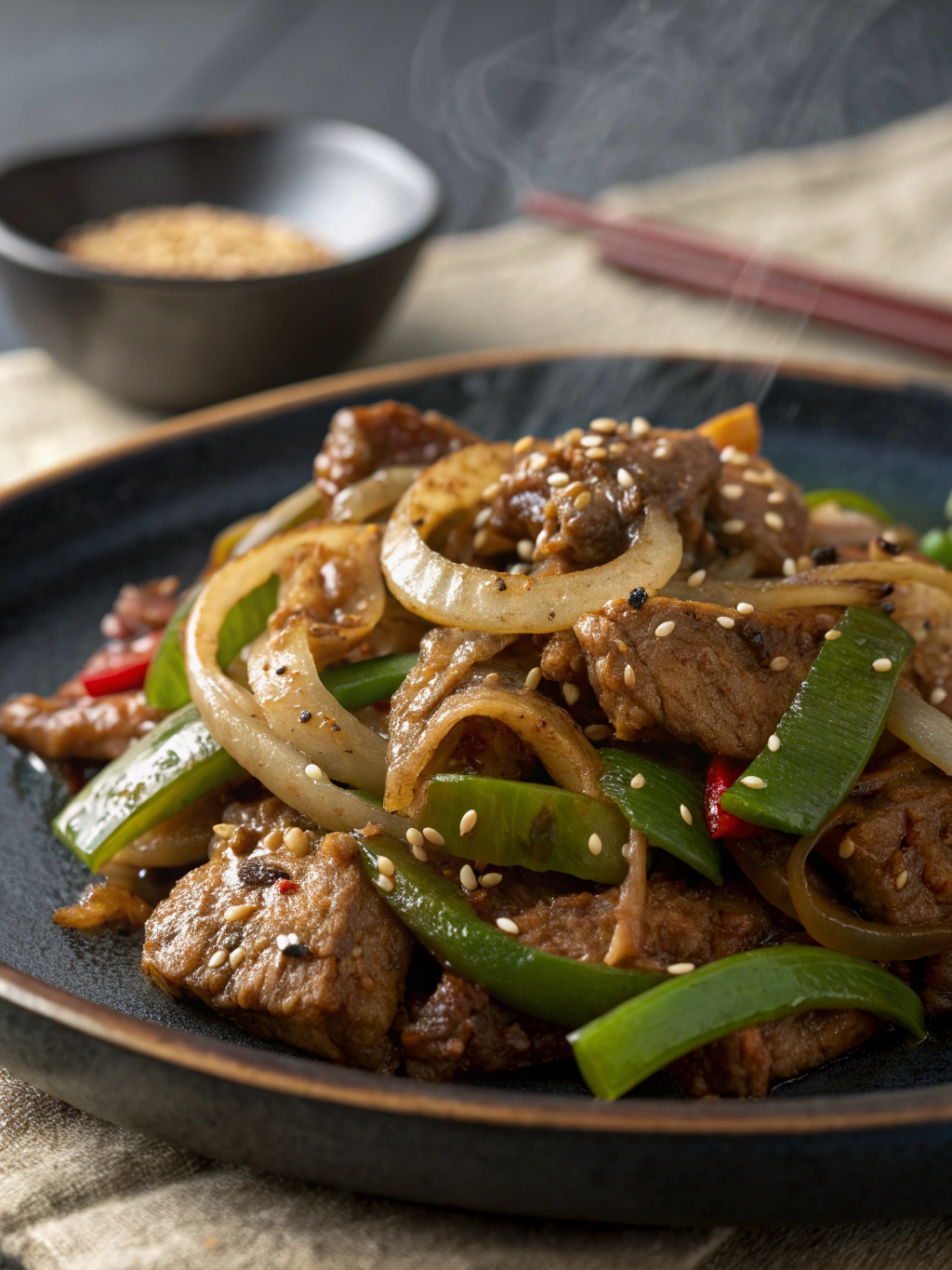 Chinese Pepper Steak with Onions