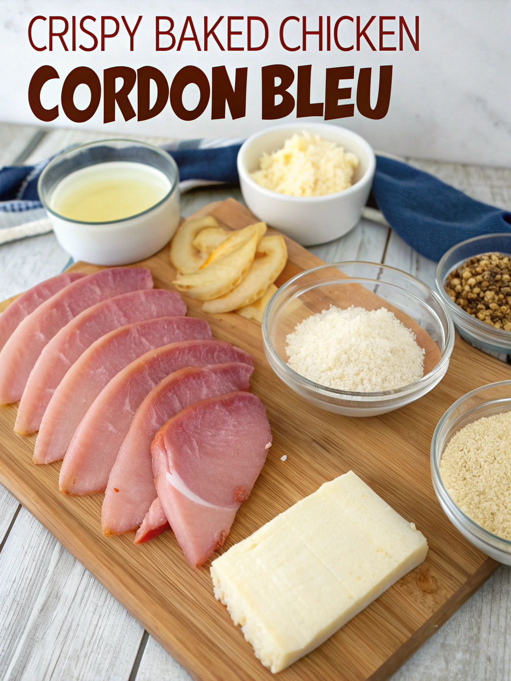 Crispy Baked Chicken Cordon Bleu Ingredients