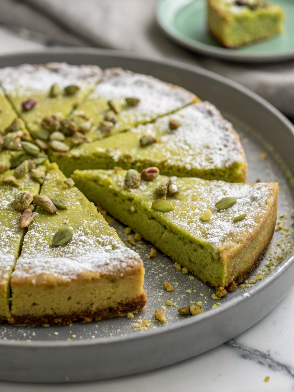 Pistachio Gooey Butter Cake