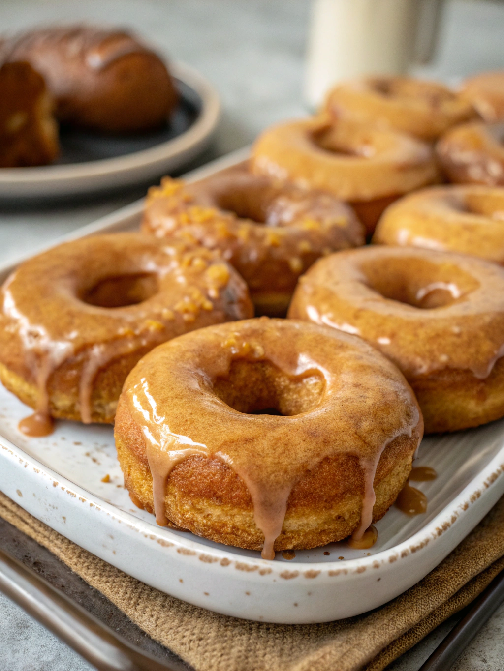Pumpkin Donuts with Brown Sugar Glaze