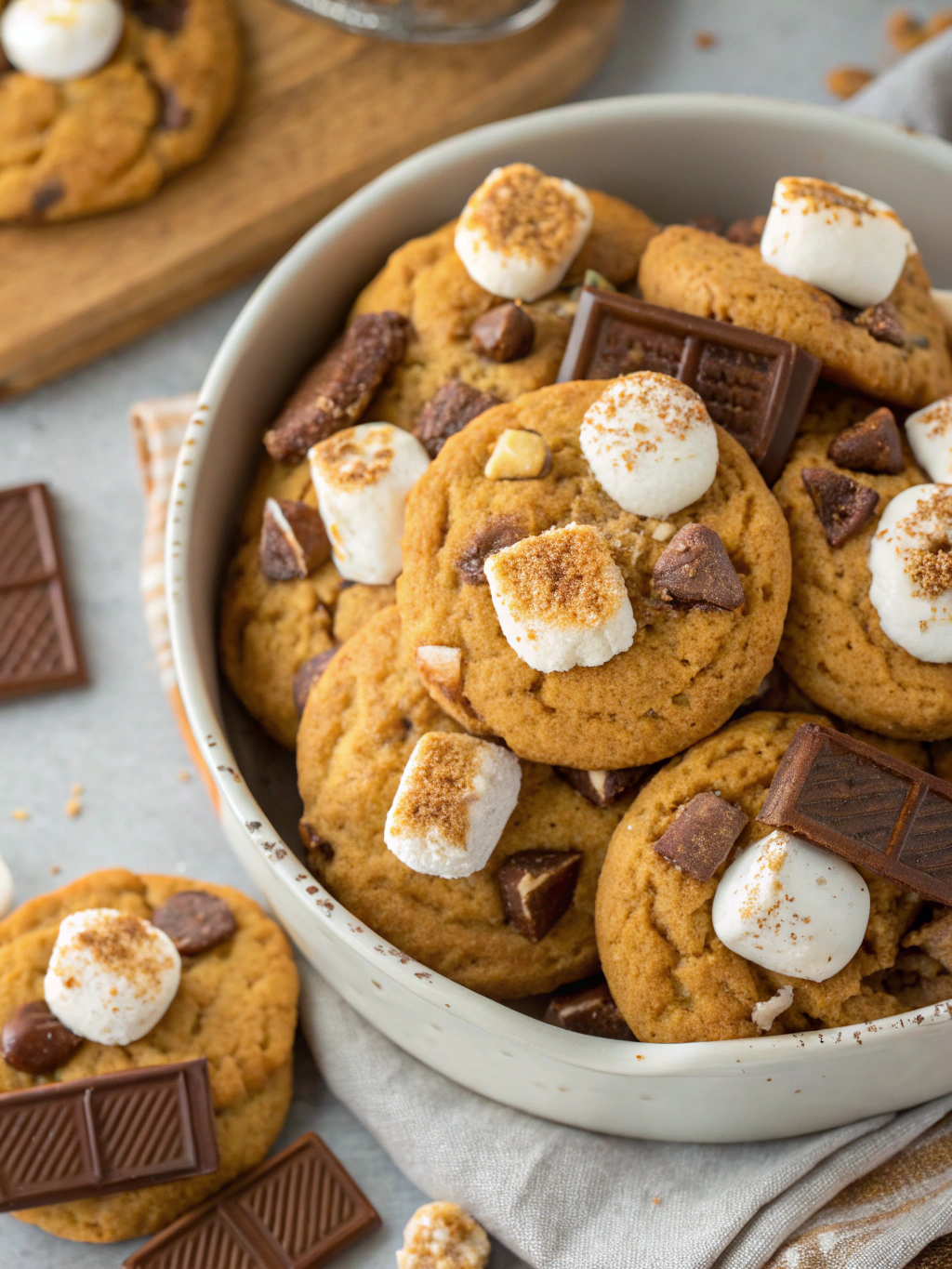 Pumpkin S'mores Cookies