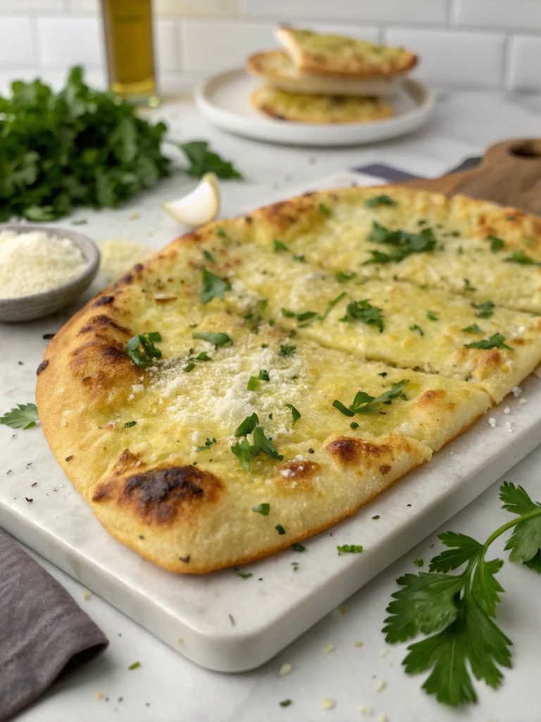 Air Fryer Garlic Flatbread