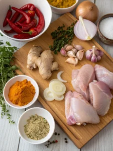 Authentic Jamaican Curry Chickeningredients
