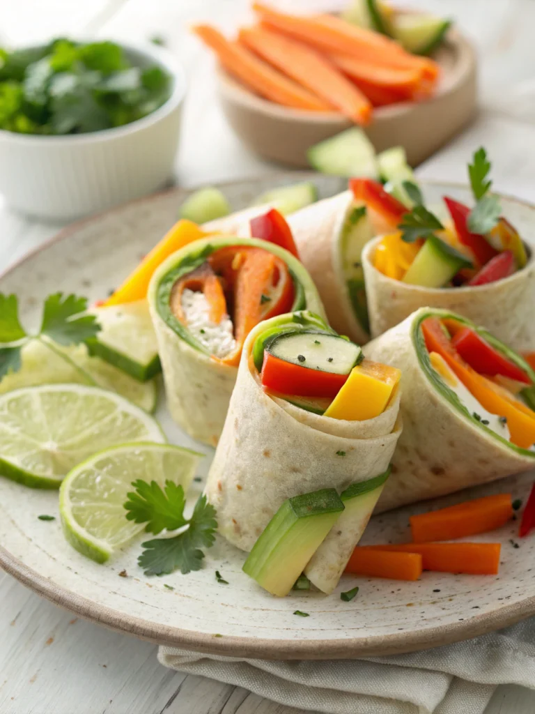 Fresh Vegetable Tortilla Roll Ups