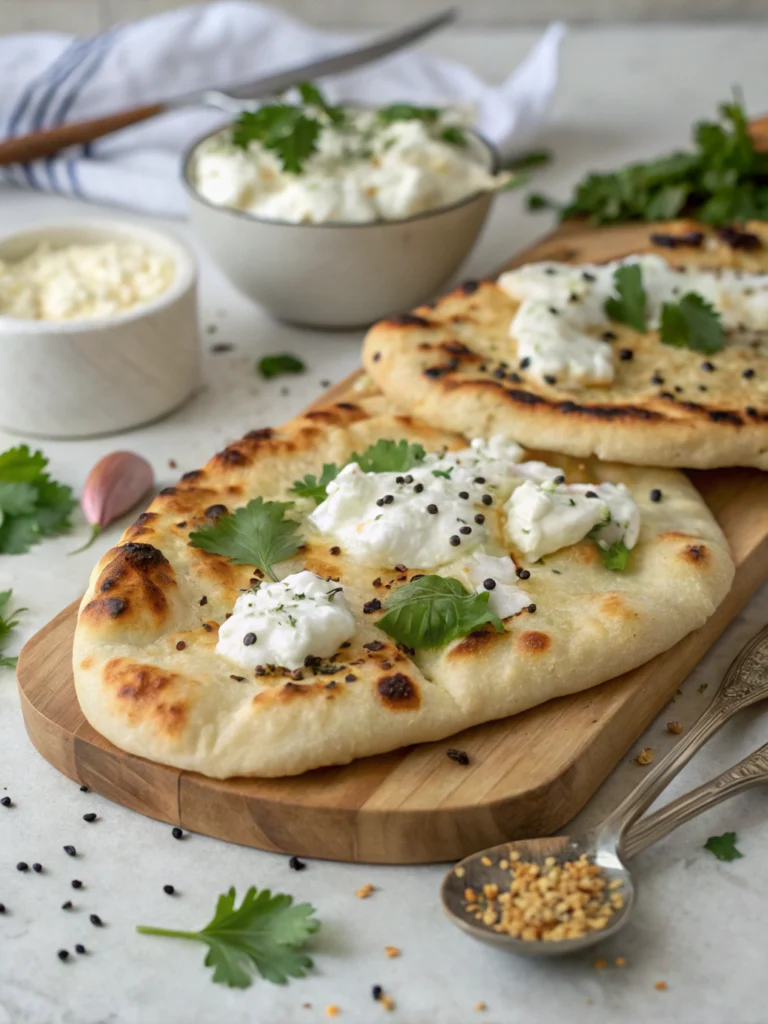 Garlic Cottage Cheese Naan recipe