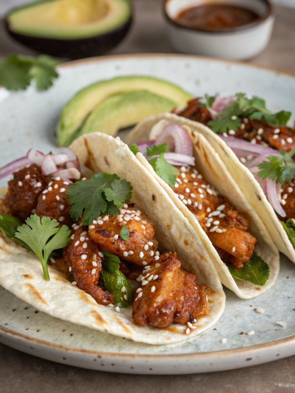 Korean Chicken Tacos