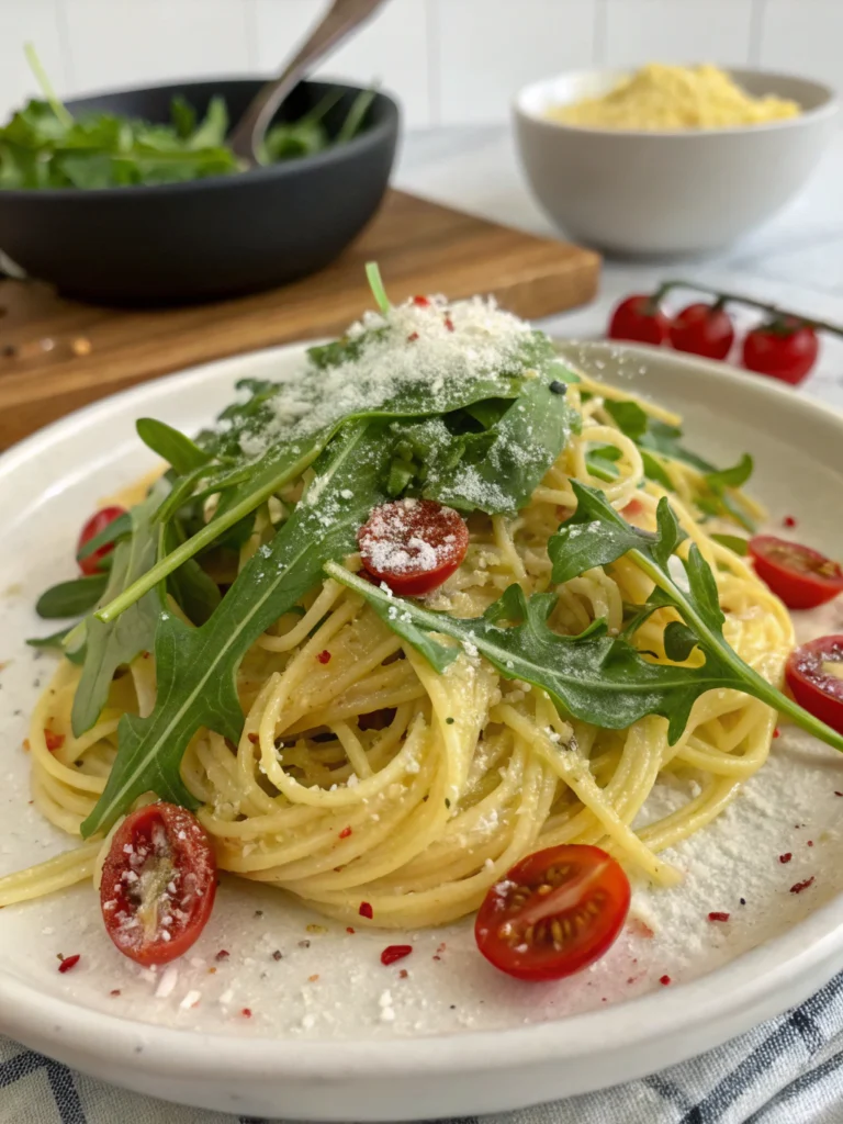 Lemon Ricotta Pasta with Arugula