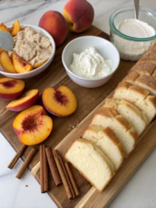 Peaches and Cream Pull Apart Breadingredients
