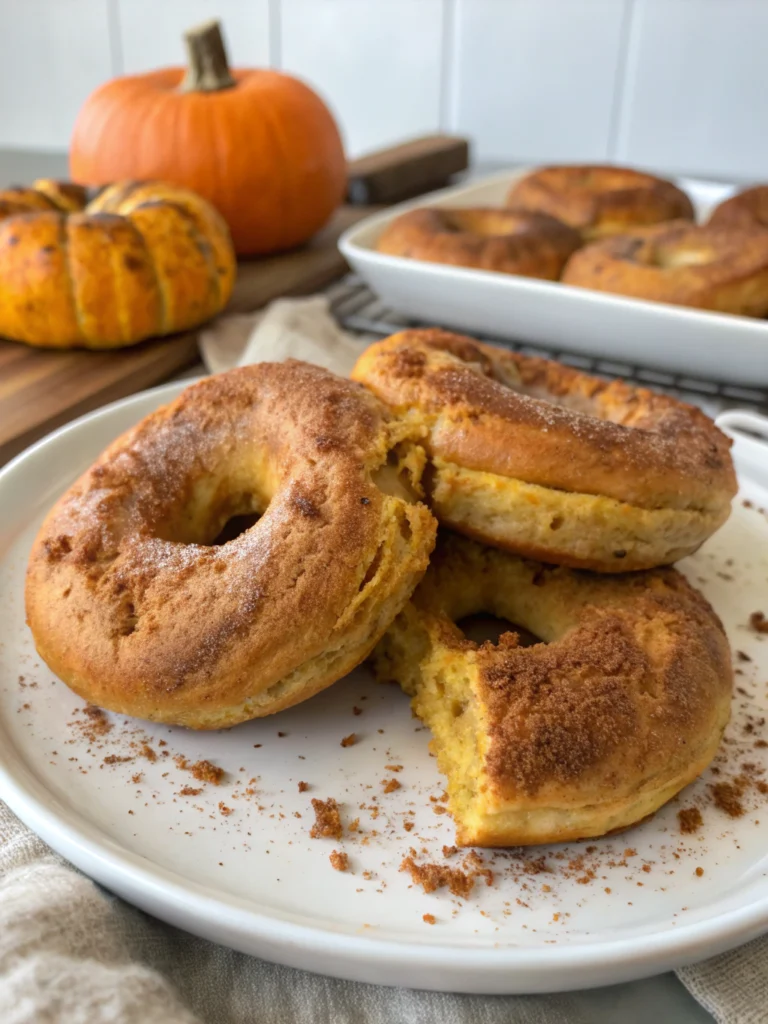 Pumpkin Sourdough Bagels