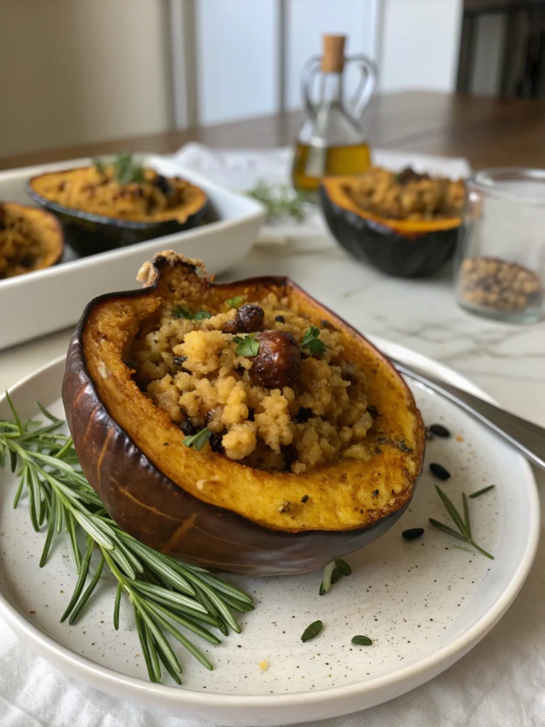 Savory Baked Acorn Squash