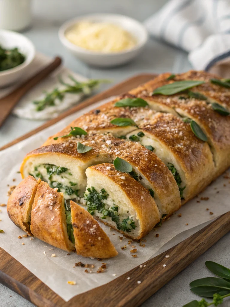 Spinach Artichoke Stuffed Bread
