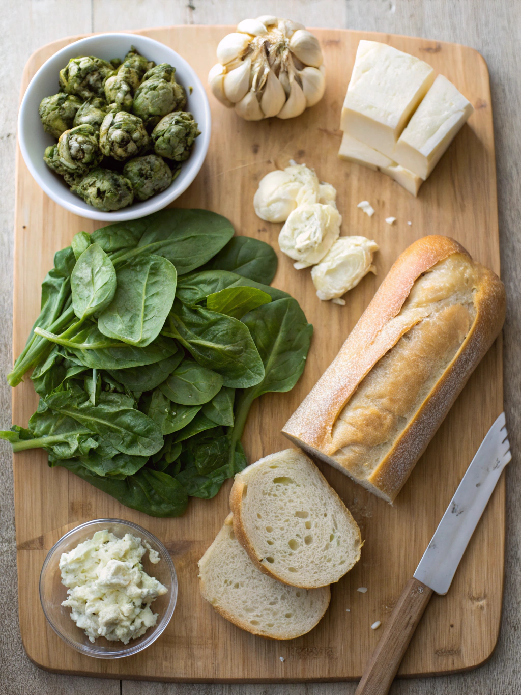 Spinach Artichoke Stuffed Bread Ingredients