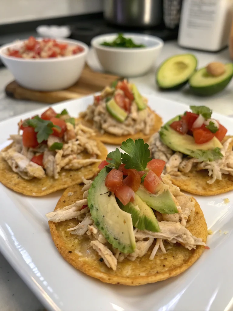 Tasty Rotisserie Chicken Tostadas