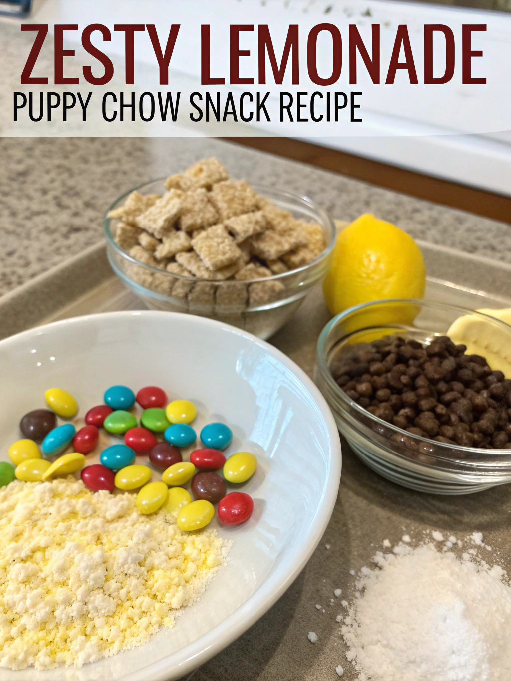 Zesty Lemonade Puppy Chow Ingredients