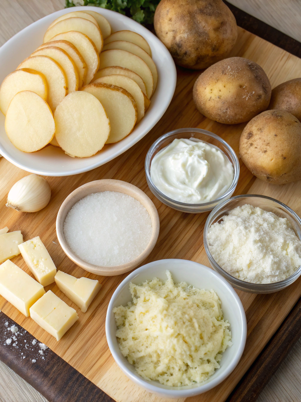 Creamy Parmesan Scalloped Potatoes Ingredients